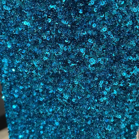 Rotate Birger Christensen Blue Sequined Midi Skirt - Picture 3 of 10